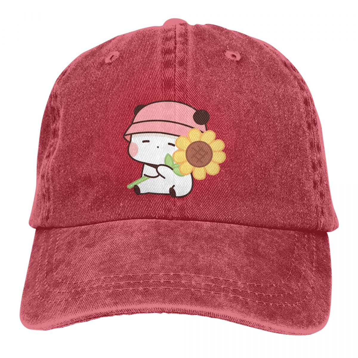 Golf Cap Dad - Промытая Мужская бейсболка с подсолнухом Bubu,